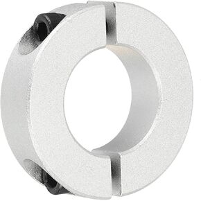 MECCANIXITY Shaft Collar 0.31 Inch Bore Double Split Aluminum Clamping Collar Shaft Collars with Set Screw Silver Tone