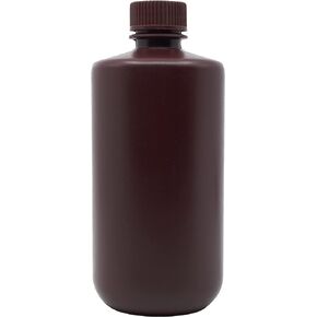 زجاجة كاشف EISCO، كهرمان، 1000 مل - فم ضيق مع غطاء لولبي - HDPE Labs in Kuwait