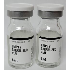 (عبوتان) قارورة فارغة معقمة 5 مل مع غطاء ابيض in Kuwait