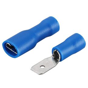Baomain الأزرق أنثى/ذكر سلك موصل معزول بأسمائها الحقيقية 16-14 AWG 4.8 × 0.5 مم محطة تجعيد كهربائية حزمة من 100 in Kuwait
