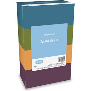 Amazon Basics Facial Tissue, 2-Ply, 2880 Count (18 Packs of 160) (Previously Solimo) in Kuwait