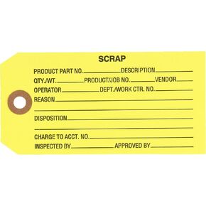 Aviditi G20033 13 Point Cardstock Pre-Wired Rejected Inventory Tag, 4-3/4" Length x 2-3/8" Width, Red (Case of 1000) in Kuwait