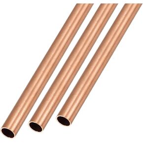 METALLIXITY Copper Tube (7mm OD x 0.25mm Wall T x 300mm L) 3Pcs, Straight Tubing - for Home Furnishing, Machinery, DIY Handicraft in Kuwait