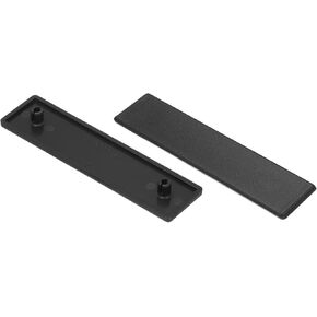 MECCANIXITY 20Pcs Standard Plastic Rectangle Aluminum Extrusion End Cap Black 120x30mm for Trolley, Fish Tank Rack, Storage Rack