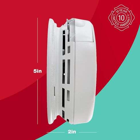 جهاز كشف الدخان وأول أكسيد الكربون من فيرست أليرت BRK SC7010B مع بطارية احتياطية، أبيض in Saudi Arabia