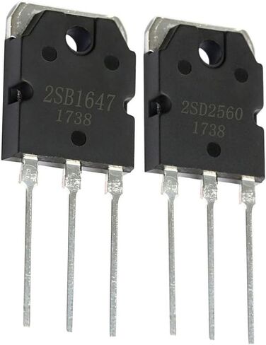 YEGAFE جديد 1 زوج (1 قطعة 2SB1647 + 1 قطعة 2SD2560) الترانزستور TO-3P B1647 و D2560 NPN PNP 15A 150 فولت 130 واط in Kuwait