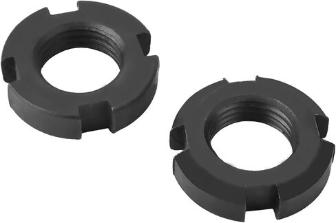 MroMax M16x8mm Retaining Slotted Round Nuts,Carbon Steel 4-Slot Spanner Nut for Roller Bearing Pump Valve Black 4Pcs in Saudi Arabia