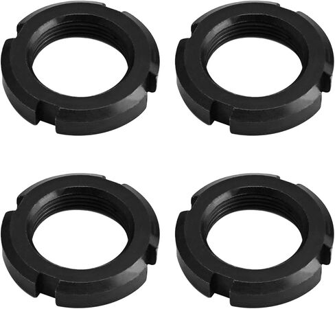 MroMax M27x10mm الاحتفاظ بصواميل مستديرة مشقوقة، من الفولاذ الكربوني 4 فتحات مفتاح ربط لصمام مضخة تحمل الأسطوانة أسود 4 قطعة in Kuwait