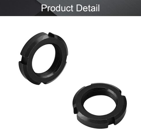 MroMax M27x10mm الاحتفاظ بصواميل مستديرة مشقوقة، من الفولاذ الكربوني 4 فتحات مفتاح ربط لصمام مضخة تحمل الأسطوانة أسود 4 قطعة in Kuwait