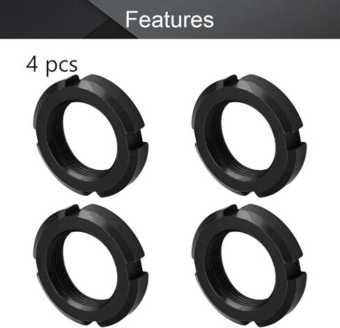 MroMax M27x10mm الاحتفاظ بصواميل مستديرة مشقوقة، من الفولاذ الكربوني 4 فتحات مفتاح ربط لصمام مضخة تحمل الأسطوانة أسود 4 قطعة in Kuwait