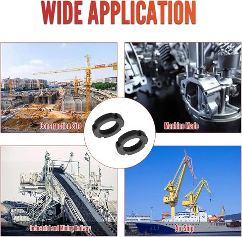 MroMax M27x10mm الاحتفاظ بصواميل مستديرة مشقوقة، من الفولاذ الكربوني 4 فتحات مفتاح ربط لصمام مضخة تحمل الأسطوانة أسود 4 قطعة in Kuwait