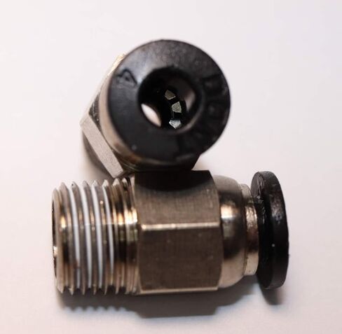 انبوب بودين اصلي من بولي تترافلورو ايثلين (1 متر) سلسلة XS لفتيل 1.75 ملم مع قاطع انبوب تفلون PTFE وتركيبات هوائية مطورة PC4-M6 وPC4-M10 مع اسنان معدنية ومشبكين ازرق in Kuwait