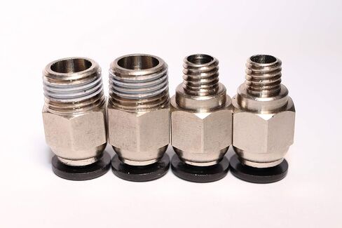 انبوب بودين اصلي من بولي تترافلورو ايثلين (1 متر) سلسلة XS لفتيل 1.75 ملم مع قاطع انبوب تفلون PTFE وتركيبات هوائية مطورة PC4-M6 وPC4-M10 مع اسنان معدنية ومشبكين ازرق in Kuwait