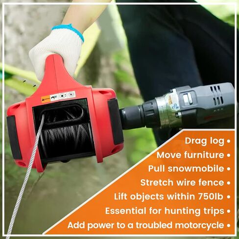 انبول رافعة مثقاب محمولة بسعة 750 باوند مع سلك ستيل بطول 40 قدم للرفع والسحب in Kuwait