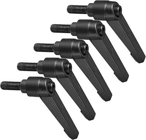 مقابض ذراع تثبيت CoCud، خيط ذكر M8 × 16 مم، مقابض مسمار دوارة قابلة للتعديل سريعة التحرير باللون الأسود - (التطبيقات: لآلات المخرطة)، 5 قطع in Kuwait