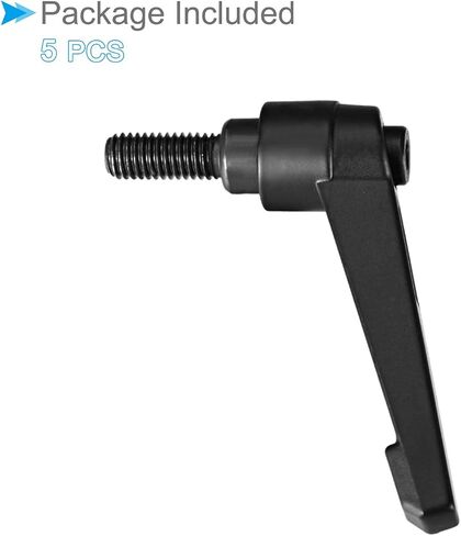 مقابض ذراع تثبيت CoCud، خيط ذكر M8 × 16 مم، مقابض مسمار دوارة قابلة للتعديل سريعة التحرير باللون الأسود - (التطبيقات: لآلات المخرطة)، 5 قطع in Kuwait
