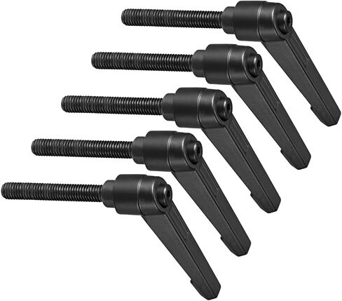 مقابض ذراع تثبيت CoCud، خيط ذكر M8 × 16 مم، مقابض مسمار دوارة قابلة للتعديل سريعة التحرير باللون الأسود - (التطبيقات: لآلات المخرطة)، 5 قطع in Kuwait