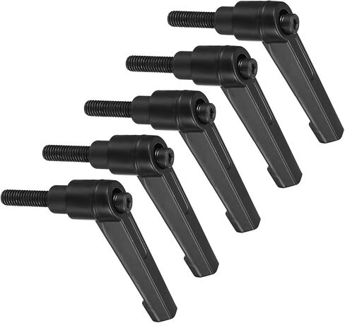 مقابض ذراع تثبيت CoCud، خيط ذكر M8 × 16 مم، مقابض مسمار دوارة قابلة للتعديل سريعة التحرير باللون الأسود - (التطبيقات: لآلات المخرطة)، 5 قطع in Kuwait