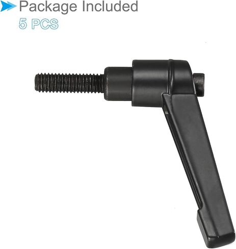 مقابض ذراع تثبيت CoCud، خيط ذكر M8 × 16 مم، مقابض مسمار دوارة قابلة للتعديل سريعة التحرير باللون الأسود - (التطبيقات: لآلات المخرطة)، 5 قطع in Kuwait