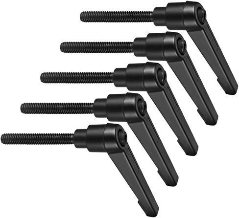 مقابض ذراع تثبيت CoCud، خيط ذكر M8 × 16 مم، مقابض مسمار دوارة قابلة للتعديل سريعة التحرير باللون الأسود - (التطبيقات: لآلات المخرطة)، 5 قطع in Kuwait