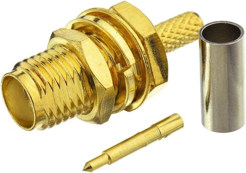 Superbat SMA Crimp Connectors Kit SMA Male + SMA Female Crimp Solder Connector Kit for RG58 RG142 RG400 RG303 RG141 LMR195 Low Loss Coax Cable 10-Pack in Kuwait