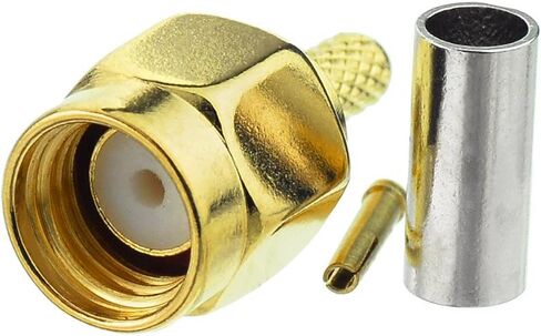Superbat SMA Crimp Connectors Kit SMA Male + SMA Female Crimp Solder Connector Kit for RG58 RG142 RG400 RG303 RG141 LMR195 Low Loss Coax Cable 10-Pack in Kuwait