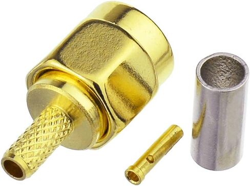Superbat SMA Crimp Connectors Kit SMA Male + SMA Female Crimp Solder Connector Kit for RG58 RG142 RG400 RG303 RG141 LMR195 Low Loss Coax Cable 10-Pack in Kuwait