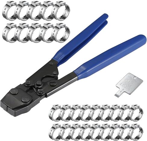 100 PCS 1 Inch PEX Cinch Clamp Rings, 304 Stainless Steel Single Ear Hose Clamps for Plumbing and Pipe Fitting Connections, PEX tubing Pipe Fitting by RTHIEAI in Kuwait