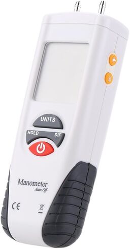Digital Manometer, Portable Handheld Air Vacuum/Gas Pressure Gauge Meter 11 Units with Backlight, ±13.78kPa ±2PSI, Suitable for Differential Pressure of 1-2 Pipes, Ventilation HVAC in Kuwait
