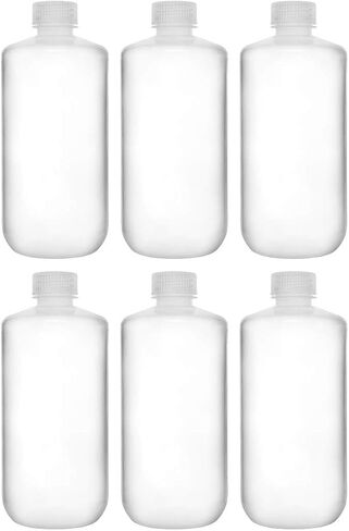 EISCO 6PK Reagent Bottles, 500ml - Narrow Mouth with Screw Cap - Polypropylene - Translucent Labs in Saudi Arabia