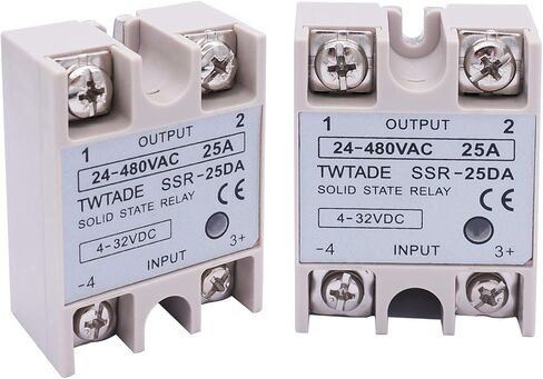 TWTADE 2PCS SSR-25 DA 25A 3-32V DC / 24-380V AC SSR Single Phase Solid State Relay ssr-25da in Kuwait