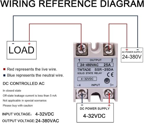 TWTADE 2PCS SSR-25 DA 25A 3-32V DC / 24-380V AC SSR Single Phase Solid State Relay ssr-25da in Kuwait