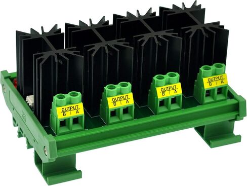 CZH-LABS DIN حامل السكك الحديدية 12 أمبير وحدة SSR لترحيل الحالة الصلبة، في 4 ~ 32VDC، خارج 100 ~ 240VAC. (قناتان) in Kuwait