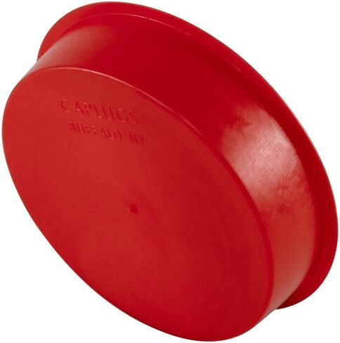 Caplugs 99394335 Plastic Tapered Cap and Plug. T-501, PE-LD, Cap OD 3.245" Plug ID 3.457", Red (Pack of 10) in Kuwait