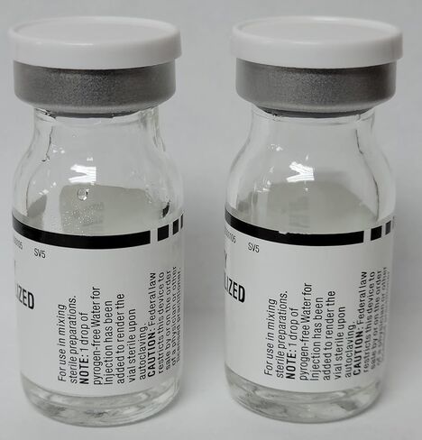 (عبوتان) قارورة فارغة معقمة 5 مل مع غطاء ابيض in Kuwait