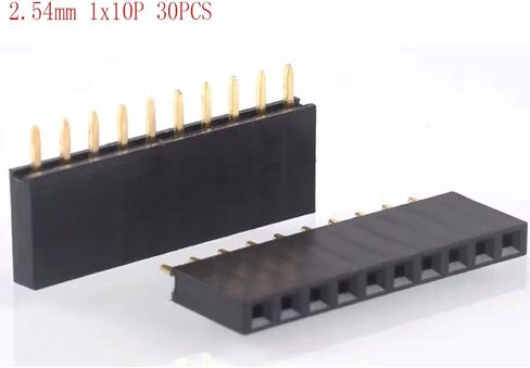 2.54mm 0.1" 1x20Pin Female Socket Pin Row 20P Single Row Straight Female/Male Socket/Pin Header Connectors, Pack of 20 in Saudi Arabia