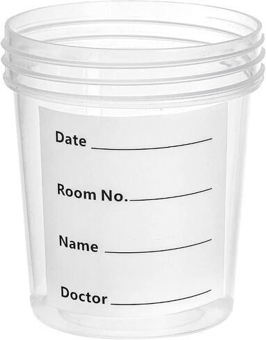 Frcctre 30 Pack 4 Oz Specimen Cups with Leak Proof Screw on Lid, Disposable Non-Sterile Urine Specimen Cups with 40 Pcs Stickers, Specimen Collection Containers Specimen Jar in Saudi Arabia