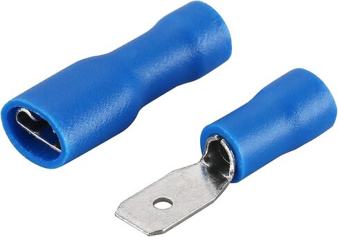 Baomain الأزرق أنثى/ذكر سلك موصل معزول بأسمائها الحقيقية 16-14 AWG 4.8 × 0.5 مم محطة تجعيد كهربائية حزمة من 100 in Kuwait