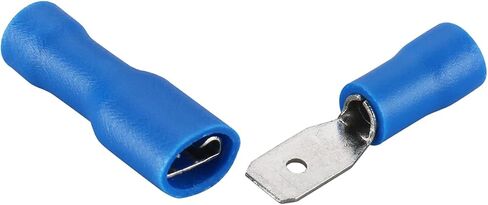 Baomain الأزرق أنثى/ذكر سلك موصل معزول بأسمائها الحقيقية 16-14 AWG 4.8 × 0.5 مم محطة تجعيد كهربائية حزمة من 100 in Kuwait