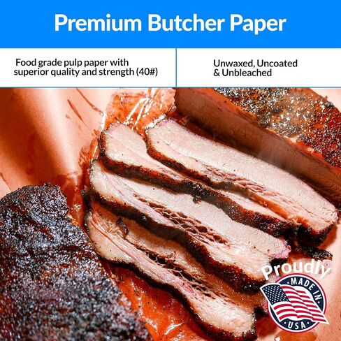 Made in USA | Bulk Value 18 in x 350 ft (4200 in) Reli. Pink Butcher Paper Roll | Food Grade Peach Kraft Paper for BBQ | Butcher Paper for Smoking Meat | Unwaxed, Meat Wrapping, Meat Smoking (Pink) in Saudi Arabia