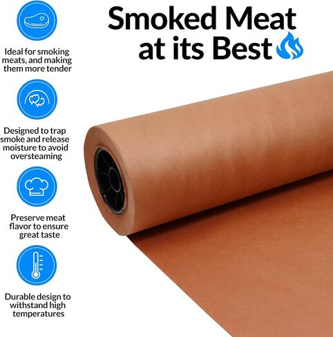 Made in USA | Bulk Value 18 in x 350 ft (4200 in) Reli. Pink Butcher Paper Roll | Food Grade Peach Kraft Paper for BBQ | Butcher Paper for Smoking Meat | Unwaxed, Meat Wrapping, Meat Smoking (Pink) in Saudi Arabia
