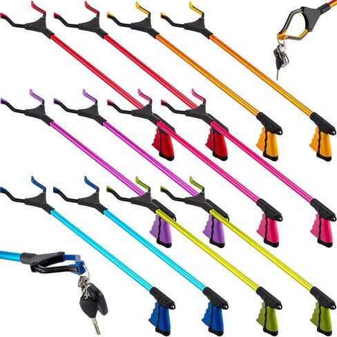 Umigy 12 قطعة أداة Grabber Reacher لكبار السن بطول 32 بوصة، مخلب قمامة طويل لالتقاط عصا المنتزع العلوي، أداة مساعدة للوصول إلى أداة التقاط القمامة، منتقي القمامة، تمديد الذراع (متعدد الألوان) in Saudi Arabia