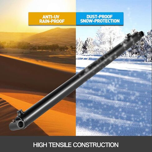 أسطوانة هيدروليكية VEVOR، أسطوانة كبش هيدروليكية مقاس 2 بوصة مقاس 36 بوصة، أسطوانة هيدروليكية 3000 رطل لكل بوصة مربعة، أنبوب متقاطع ملحوم مزدوج الفعل SAE6 أسطوانة رفع هيدروليكية (2 × 36) in Kuwait