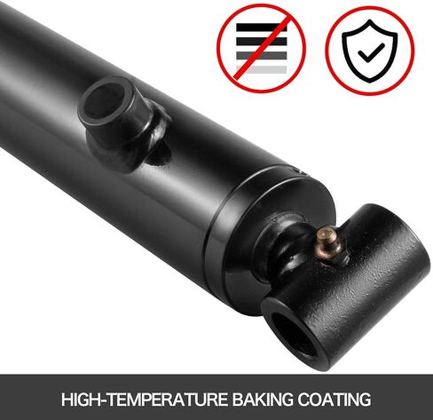 أسطوانة هيدروليكية VEVOR، أسطوانة كبش هيدروليكية مقاس 2 بوصة مقاس 36 بوصة، أسطوانة هيدروليكية 3000 رطل لكل بوصة مربعة، أنبوب متقاطع ملحوم مزدوج الفعل SAE6 أسطوانة رفع هيدروليكية (2 × 36) in Kuwait