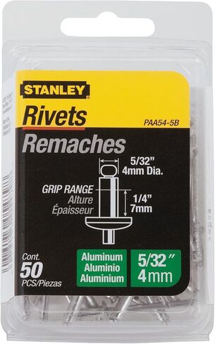 Stanley Paa54-5B Aluminum Rivets, 5/32 Inch X 1/4 Inch, Pack of 50 in Saudi Arabia