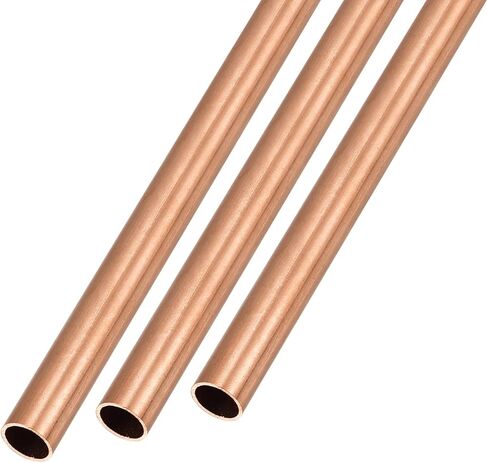 METALLIXITY Copper Tube (7mm OD x 0.25mm Wall T x 300mm L) 3Pcs, Straight Tubing - for Home Furnishing, Machinery, DIY Handicraft in Kuwait