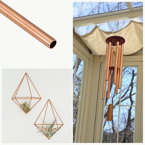 METALLIXITY Copper Tube (7mm OD x 0.25mm Wall T x 300mm L) 3Pcs, Straight Tubing - for Home Furnishing, Machinery, DIY Handicraft in Kuwait