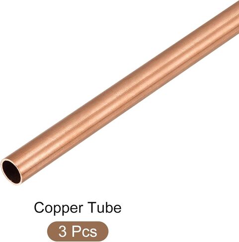 METALLIXITY Copper Tube (7mm OD x 0.25mm Wall T x 300mm L) 3Pcs, Straight Tubing - for Home Furnishing, Machinery, DIY Handicraft in Kuwait