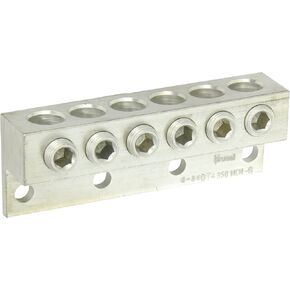 Dual Rated Transformer Lug, 350 MCM - 6 AWG Wire Range, 0.375" Mouting Hole, 3/8" Hex Size, 4.66" Width, 1.25" Height, 2.25" Length in Saudi Arabia