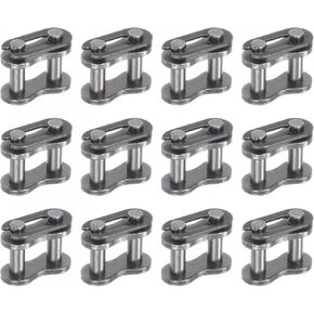 uxcell 16Pcs #25 Chain Master Connector Link Roller, 1/4" Pitch Carbon Steel, Standard Connecting Split Links for 04C Chain